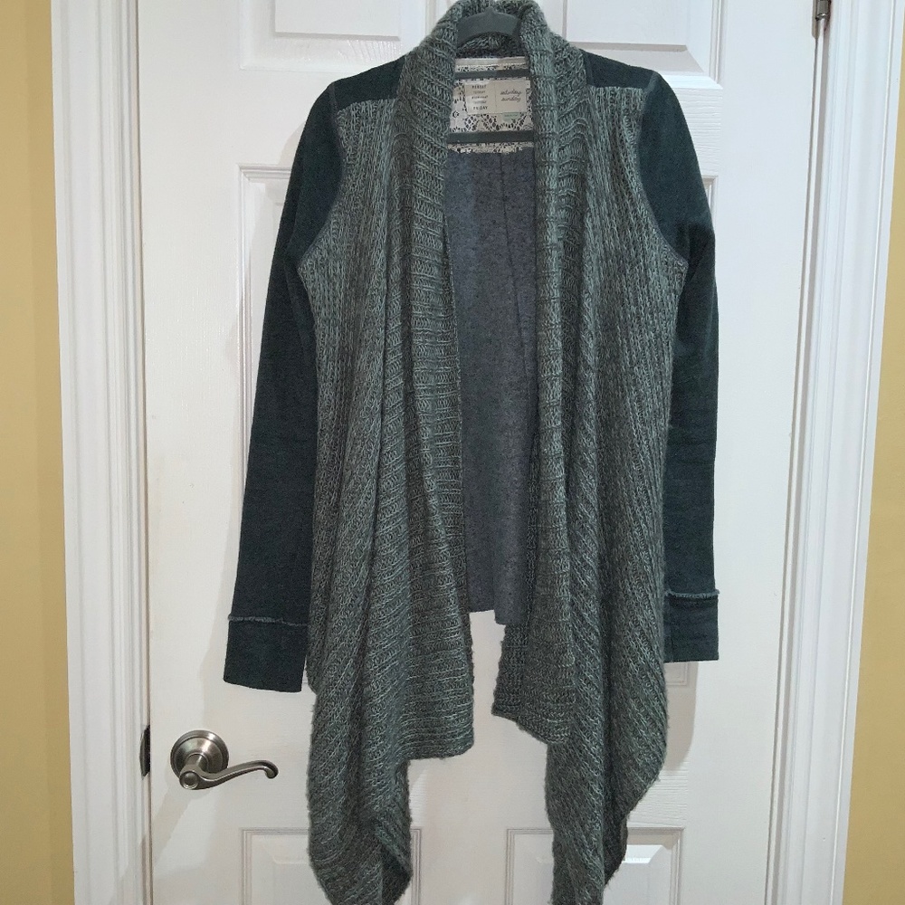 Anthropologie Saturday Sunday Cozy Casado Cardigan Sz S waterfall front